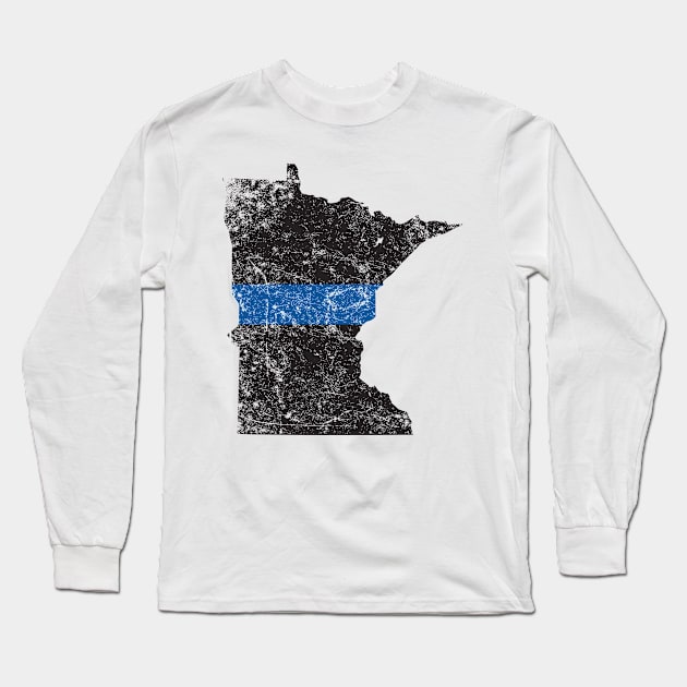 Minnesota Thin Blue Line Long Sleeve T-Shirt by MikesTeez